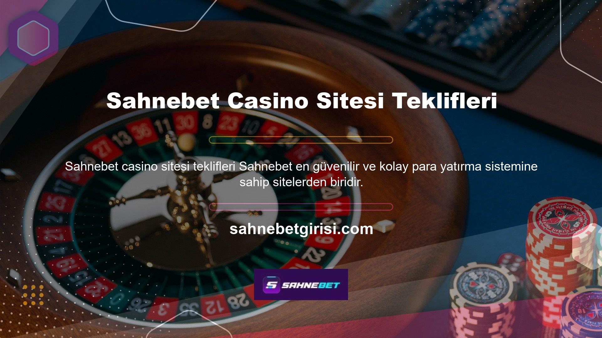 Para yatırma sistemi kurarak casino sitesinin tekliflerine katılabilir ve oyun dünyasında para kazanabilirsiniz